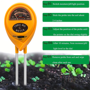 Fábrica Preço Por Atacado Três-em-Um Testador De Solo Sensor De Umidade Luz Valor Medidor De <span class=keywords><strong>pH</strong></span> Testador De Solo Livre De Bateria Testador De Solo - Product Image 3