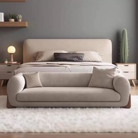 Vente directe d'usine de canapé sectionnel moderne avec tissu en velours luxueux et pieds en bois massif pour salon