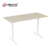 Bureau assis-debout électrique ultra-silencieux en acier robuste à double moteur, anti-collision, poste de travail ergonomique avec mémoire de hauteur pour le bureau
