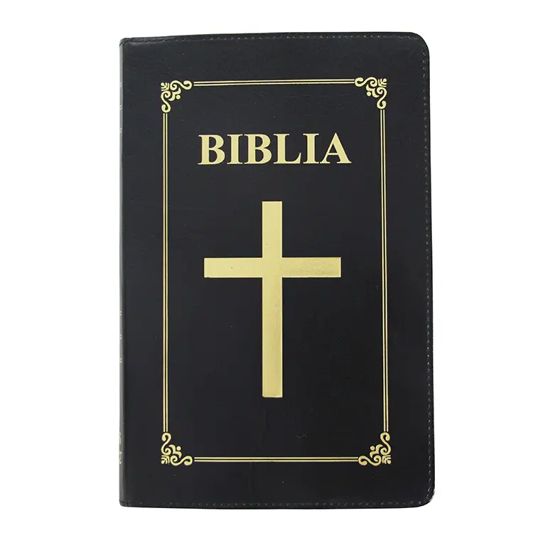 Cina produttore professionale spagnolo biblia stampa copertura in pelle Santa Biblia grande stampa
