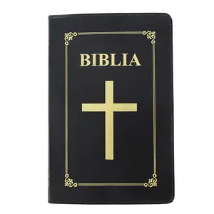 Çin üretici profesyonel ispanyolca biblia baskı deri kılıf Santa Biblia büyük baskı