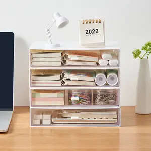 GREENSIDE Amazon Hot Sale File Desktop Storage Plastic Office Drawer Shelf Organizer