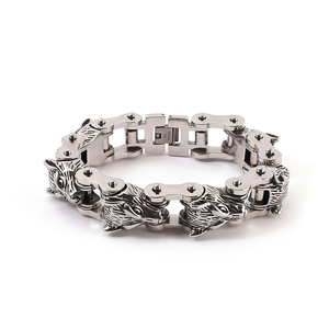 <span class=keywords><strong>Gioielli</strong></span> Norse Heritage all'Ingrosso, Bracciale con Charm Lupo in Acciaio Inossidabile, <span class=keywords><strong>Gioielli</strong></span> <span class=keywords><strong>Vichinghi</strong></span> - Product Image 1