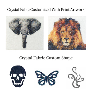 CRYSTAL UNITE Chất Lượng Cao Tinh Thể Nhân Tạo Tấm Vải Cắt Laser Cắt Tỉa Vá - Product Image 3