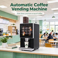 Machine à café expresso commerciale automatique Bean-to-Cup avec distributeurs de poudre instantanée, SDK ouvert, API et options de paiement