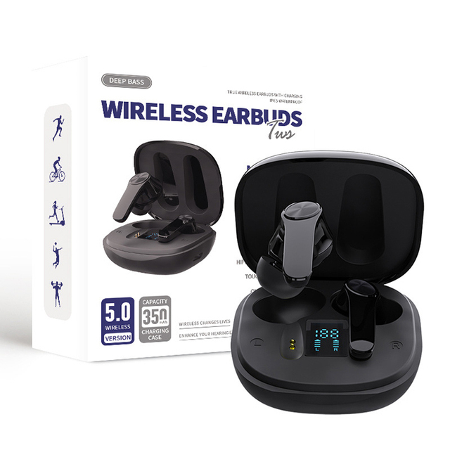 XT18 Waterproof  BT 5.0 Wireless Headphones Deep Bass Sports TWS Wireless Earbuds with Charging Case