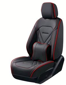 Ensemble de housses de siège auto TONGHUI 5 pièces, toutes saisons, élégant, luxueux, tout-en-un, en cuir, universel, accessoire de protection, design professionnel - Product Image 3