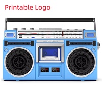 Lecteur de cassettes rétro portable, radio AM FM SW, enregistreur audio USB TF MP3 BT, système audio pour la maison, l'extérieur et les voyages