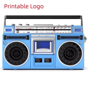 Lecteur de cassettes rétro portable, radio AM FM SW, enregistreur audio USB TF MP3 BT, système audio pour la maison, l'extérieur et les voyages - Product Image 1