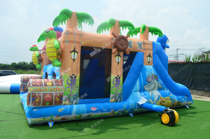 Maison de rebond gonflable commerciale de l'île au <span class=keywords><strong>trésor</strong></span> videur gonflable Seaworld avec toboggan pour les enfants - Product Image 4