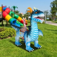 Leduole - Atracción Animatrónica de Dragón para Ferias de Diversiones, Material de Fibra de Vidrio y Hardware, Atracción Infantil para Exteriores con Capacidad de Menos de 150 kg