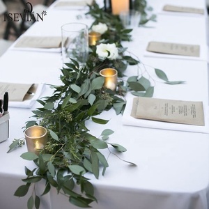 Décoration <span class=keywords><strong>de</strong></span> <span class=keywords><strong>Table</strong></span> pour mariage <span class=keywords><strong>Eucalyptus</strong></span>, 1 pièce, <span class=keywords><strong>chemin</strong></span>, Boho, guirlande <span class=keywords><strong>de</strong></span> fleurs, <span class=keywords><strong>vert</strong></span> - Product Image 1