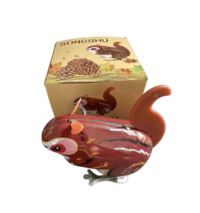 Venta al por mayor de fábrica: Juguete de lata clásico de ardilla de cuerda, estilo retro de los años 80, recuerdo de la infancia, gran éxito en el mercado nocturno, regalo para niños. - Product Image 6