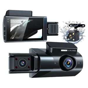 Full HD 3,0 дюймов 3 объектива камеры видеорегистратор 1080P Циклическая запись G-сенсор Видео Аудио цикл записи автомобиля Приборная панель камеры