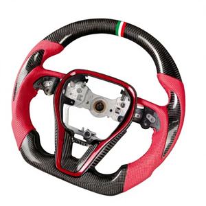 Volant personnalisé chauffant en cuir et Alcantara avec fibre de carbone pour <span class=keywords><strong>Toyota</strong></span> Corolla SE / Camry 8ème génération / <span class=keywords><strong>Venza</strong></span> <span class=keywords><strong>2021</strong></span> 2024 2016 - Product Image 1