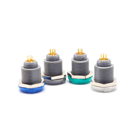 Conector médico de plástico PNG.M0.4GL.LG Redels P serie 4 pines Push Pull