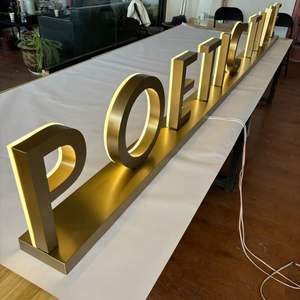 Enseigne Daco OEM/ODM adaptée aux bureaux et salles d'exposition, enseigne en aluminium rétroéclairée par <span class=keywords><strong>LED</strong></span>, enseigne commerciale en métal, conception gratuite - Product Image 1