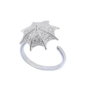 2021 Nieuwste Custom Paraplu Ontwerpen Grote Man Ringen Verstelbare Diamant Vergulde Vinger Goud Vermeil Ring, Mens Gouden Ring