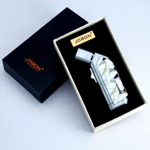 Jobon ZB665 Moderne Quatre Feu Jet Flamme Métal Ceinture Cigare Diamant Coupe-Vent Briquet <span class=keywords><strong>Butane</strong></span> Carburant En Gros - Product Image 3