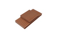 Planche de terrasse extérieure moderne antidérapante et imperméable Teck massif WPC en bois composite plastique carré brossé pour la place des parcs