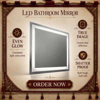 Miroir intelligent mural éclairé 48x36 pouces, certifié UL, avec capteur tactile et anti-buée, miroir LED pour salle de bain, vente en gros pour hôtels