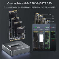 Für EC-6606 M.2 NVMe SATA SSD Dock 10Gbps USB3.2 Gen2 Dual-Protokoll 2230/2242/2280/22110 8TB Aluminiumlegierung Werkzeuglos
