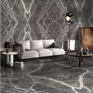 Carrelage en pierre naturelle grise Offre Spéciale, marbre gris <span class=keywords><strong>Carso</strong></span> avec veines blanches - Product Image 4