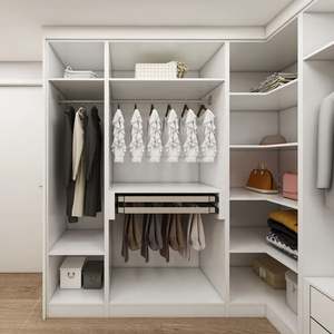 Armario Vestidor Personalizable con Isla Central, Amplio Espacio de Almacenamiento, Muebles de Dormitorio Ligeros y Portátiles, Puerta de Vidrio y Madera Melamina - Product Image 1