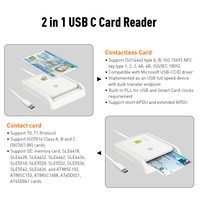 Lector de Tarjetas ZOWEETEK 2 en 1 Tipo C, Lector y Escritor de Tarjetas RFID/NFC Sin Contacto y Lector/Escritor Inteligente de Tarjetas con Chip y OTG