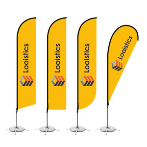 Custom Printed 2.3x11.1ft Teardrop Open House Beach Knife <strong>Flag</strong> Double-Side <strong>Digital</strong> <strong>Printing</strong> Technique Promotional <strong>Flags</strong> Banners - Product Image 4