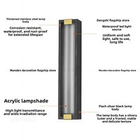 Lampu Dinding Luar Ruangan Modern Mewah Tahan Air untuk Balkon Eksterior, Pintu Masuk Vila, Taman, dan Pagar Halaman