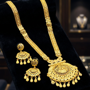 Collares Largos Chapados en Oro de 14K, 18K y 24K al por Mayor, Conjunto de Joyería con Diseño Floral Tradicional, Joyería de Moda Chapada en Oro sobre Latón - Product Image 4