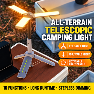 Linterna de Camping de Larga Duración con Soporte, Lámpara de Tienda Plegable y Función de Linterna para Acampar al Aire Libre - Product Image 2