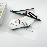 Zip Lock biodégradable logo imprimé personnalisé bijoux en PVC transparent sac en plastique givré t-shirt emballage sacs à fermeture éclair pour vêtements