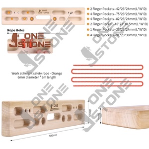 Tabla De entrenamiento De escalada en roca, Tabla De Escalada De madera De Roca, diapasón De pared, Hangboard de escalada para <span class=keywords><strong>gafas</strong></span> Belay - Product Image 2