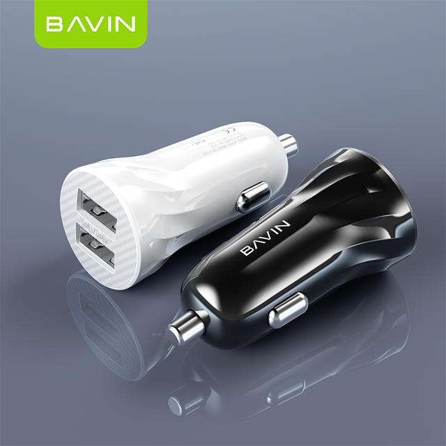 BAVIN Factory Wholesale PC979 Dual Usb Fast Charging Car Charger with Type c Micro Charger Cable