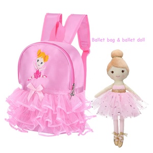 <span class=keywords><strong>2020</strong></span> nueva moda Rosa Suave mochila baile bolsa niños lindo chica Ballet bolsa Ballet muñeca - Product Image 1