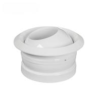 Diffuseur d'air rond en aluminium/plastique blanc avec buse de jet pour aéroport, hôtel, centre commercial, ventilation publique CVC