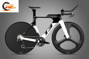 Vélo de route en fibre de carbone Tt TT 700c 24 vitesses, roues avant à 3 rayons, freins à disque hydrauliques, vélo de course léger pour la ville - Product Image 3