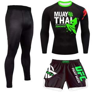 Shorts MMA, Ensemble <span class=keywords><strong>de</strong></span> Combat Kickboxing et Boxe, Tenue d'Entraînement Personnalisée pour Hommes et Femmes, Ensemble Trois Pièces Muay Thai, Sanda, Boxeo - Product Image 3