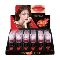 Acepte lápiz labial personalizado, tinte de labios, brillo de labios impermeable, tipo bola de tinte de labios rojo hidratante, mancha de labios