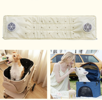 Anjuny Coussin de refroidissement d'été pour animaux de compagnie avec ventilateur de poussette Coussin de siège lombaire pour animaux de compagnie