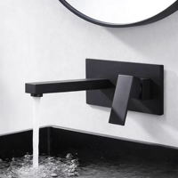 Robinet Mitigeur Thermostatique Mural en Laiton et Céramique pour Lavabo, Eau Chaude et Froide, Prix Usine