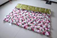 A77 Navidad arco Floral telón de fondo tela Panel verde dorado Artificial Navidad flor decoración flor pared para fiesta de año nuevo diseño