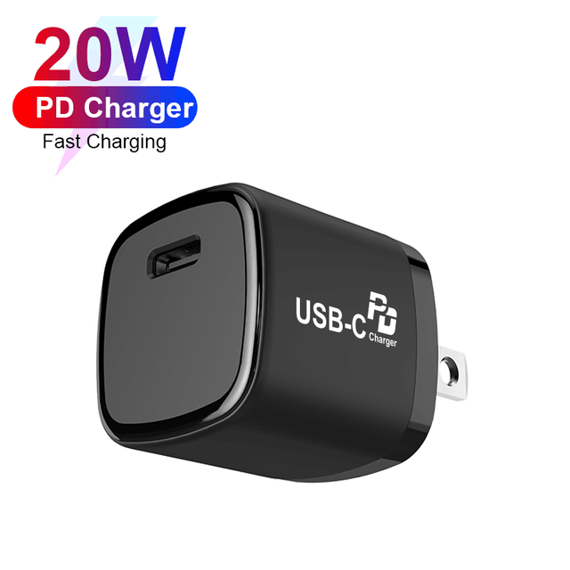 US EU UK Plug PD 20W USB C Power Adapter Charger 20W Fast Charging Phone Charger for iPhone 12