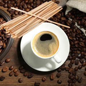 Penjualan Terbaik dapat disesuaikan ukuran warna alam pengaduk kopi kayu Biodegradable pengaduk kopi stik pencampuran - Product Image 5