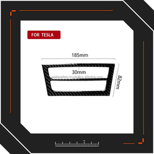 Vente directe d'usine Welta, panneau de sortie d'air arrière en fibre de carbone véritable pour la modification intérieure de la voiture, décoratif pour Tesla Model X 15-17 - Product Image 5