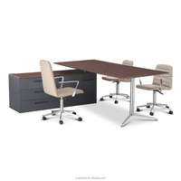 Pieds de table modernes en acier inoxydable pour poste de travail de bureau avec gestion des câbles, design durable et tendance, mobilier de bureau, bureau pour le personnel