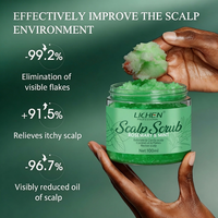 Gommage capillaire au romarin et à la menthe sous marque privée, exfoliant nettoyant en profondeur, traitement antipelliculaire, shampoing exfoliant, prix de gros OEM ODM