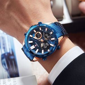 Venta caliente LIGE 0049 Cronógrafo Reloj digital Tendencias de moda masculina Reloj de lujo luminoso simple para hombres Reloj de pulsera impermeable para hombres - Product Image 3